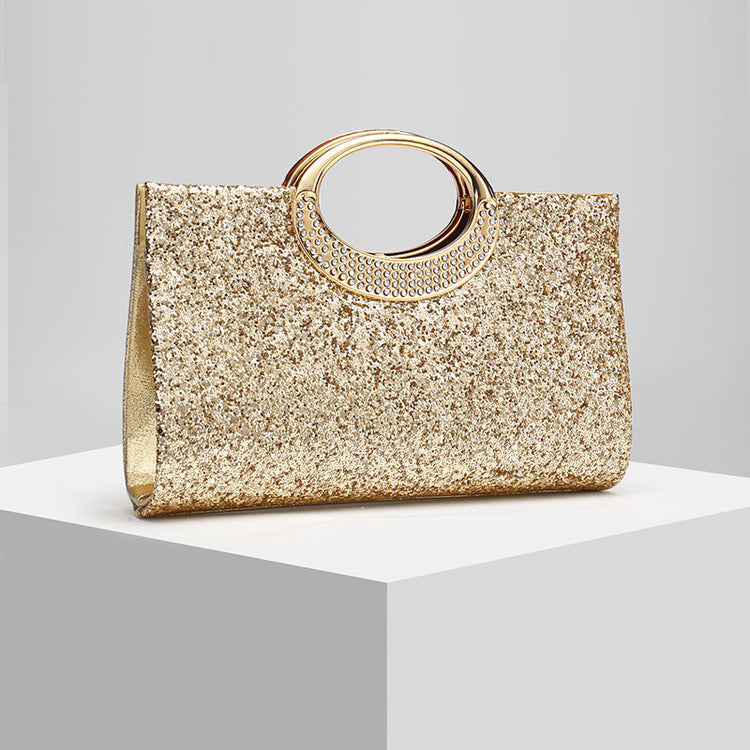 Shimmer Top Handle Handbag Sparkly Party Purse