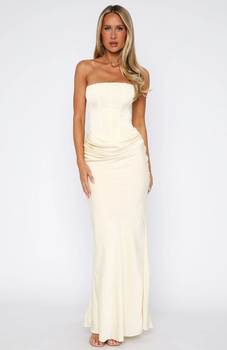 Elegant Pleated Satin Evening Dresses for Party
