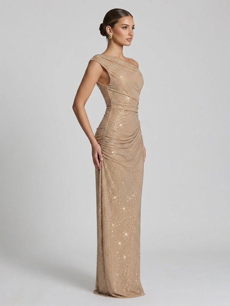 Sequins One Shoulder Mermaid Evening Dresses for Formal Party