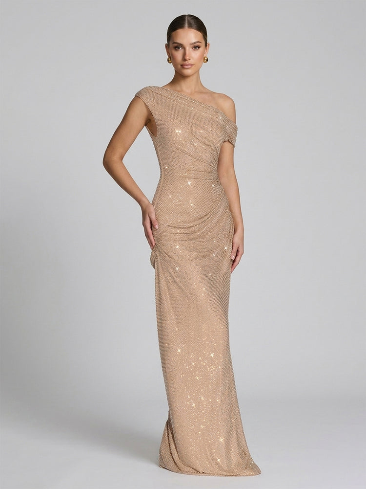 Sequins One Shoulder Mermaid Evening Dresses for Formal Party