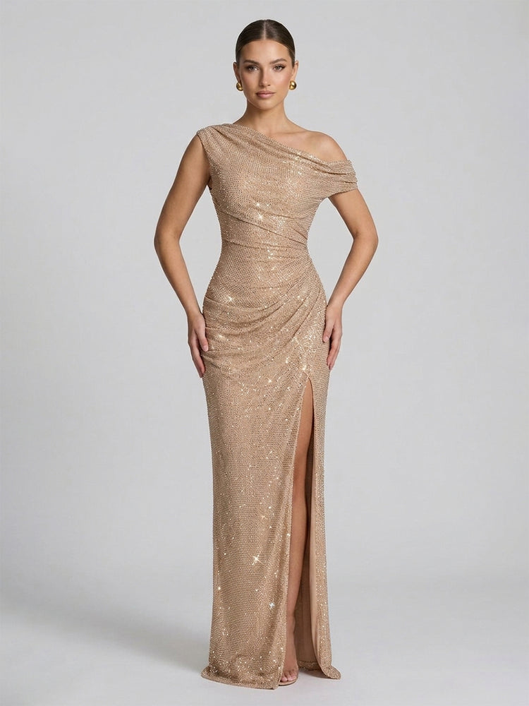 Sequins One Shoulder Mermaid Evening Dresses for Formal Party