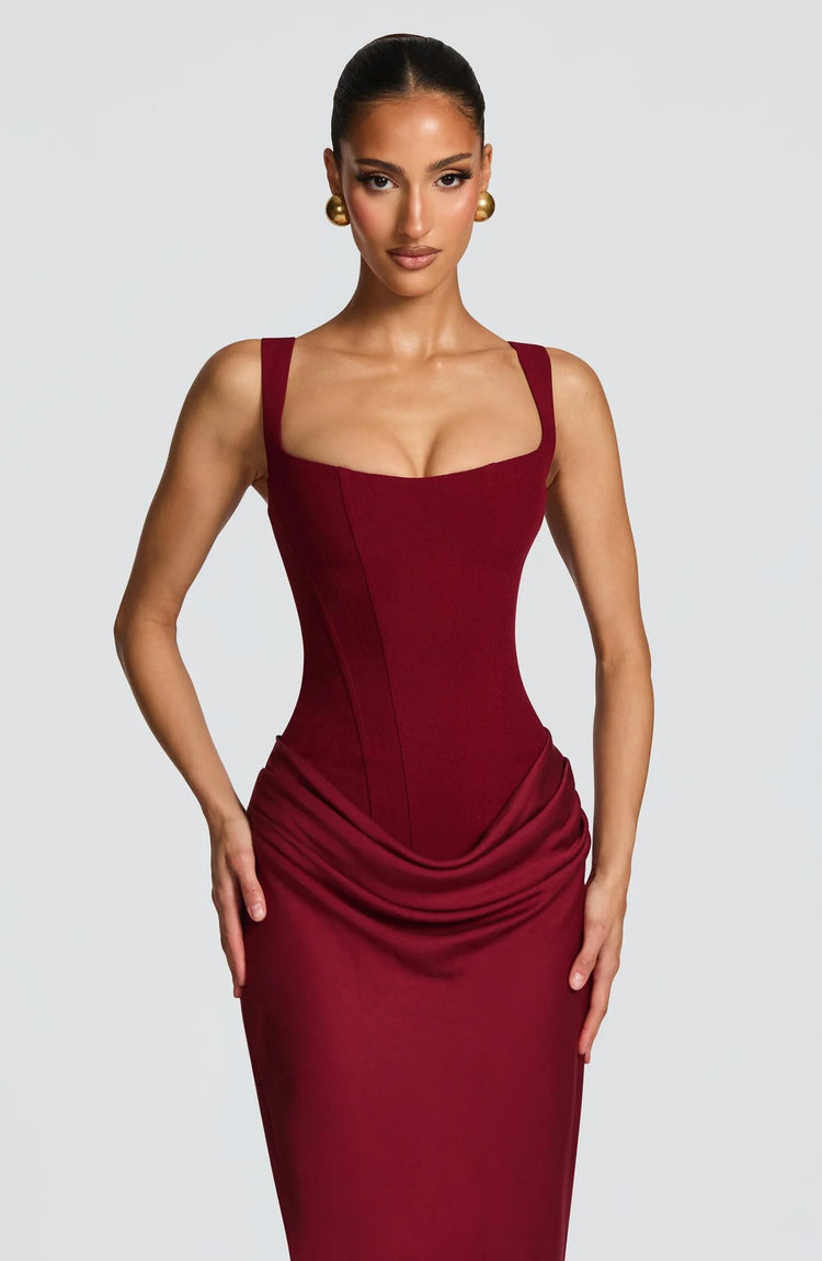 Satin Maxi Evening Party Gown for Women